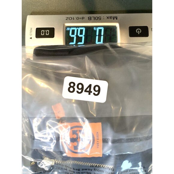 Tory Burch Blue Sweater Womens Size S Short Sleeve Merino Wool Back Zip - Picture 12 of 13